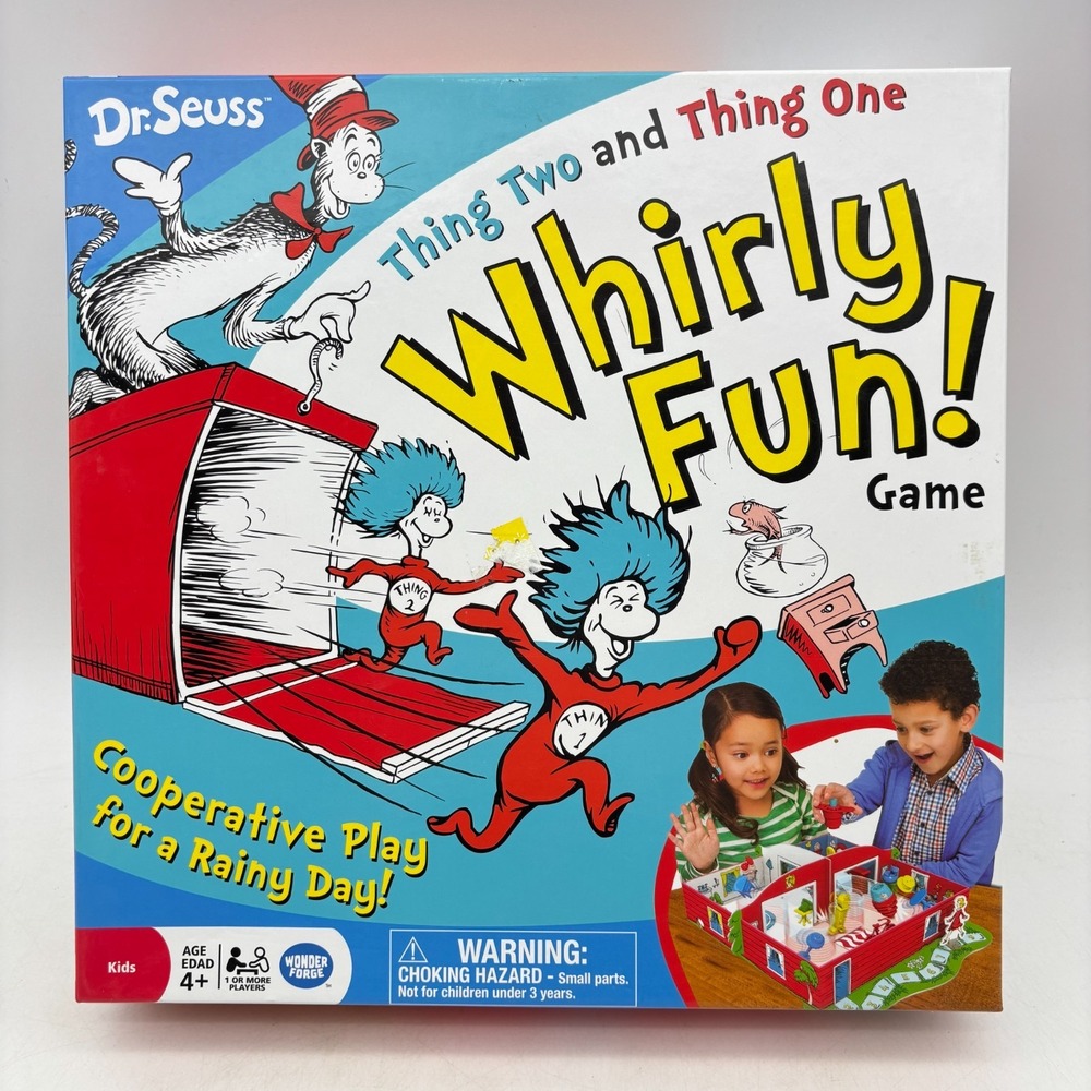 Dr. Seuss Whirly Fun Game COMPLETE Wonder Forge 2016 Kids Family Cat in the Hat
